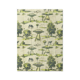 UFO Cow Abduction Toile in Twin XL (68" x 92") Size