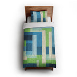 Henry Blue & Green in Twin XL (68" x 92") Size