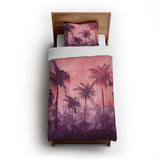 Sunset Palms Pink & Purple in Twin XL (68" x 92") Size