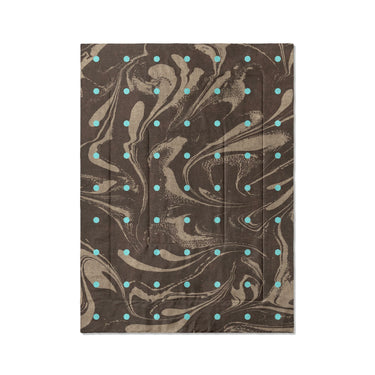 Acid Burn Brown & Carolina Blue in Twin XL (68" x 92") Size