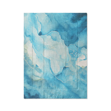 Zephyr Watercolor Azure Blue in Twin XL (68" x 92") Size