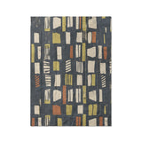 Milo Navy, Lime, & Terracotta in Twin XL (68" x 92") Size