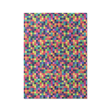 Pixel Mosaic Multicolor Vibrant in Twin XL (68" x 92") Size
