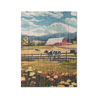 Vermont Spring Farmlife in Twin XL (68" x 92") Size