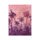 Sunset Palms Pink & Purple in Twin XL (68" x 92") Size