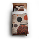 Charl Orange & Taupe in Twin XL (68" x 92") Size
