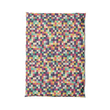Pixel Mosaic Multicolor Midtone in Twin XL (68" x 92") Size