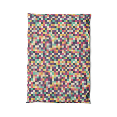 Pixel Mosaic Multicolor Midtone in Twin XL (68" x 92") Size