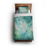 Zephyr Watercolor Emerald in Twin XL (68" x 92") Size
