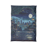 8 Bit Uptown Twilight Skyline in Twin XL (68" x 92") Size