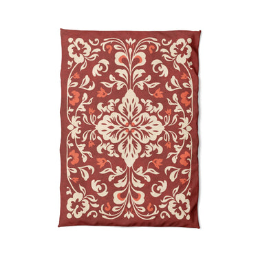 Annette Red & Ivory in Twin XL (68" x 92") Size