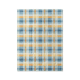 Monroe Plaid Blue & Yellow in Twin XL (68" x 92") Size