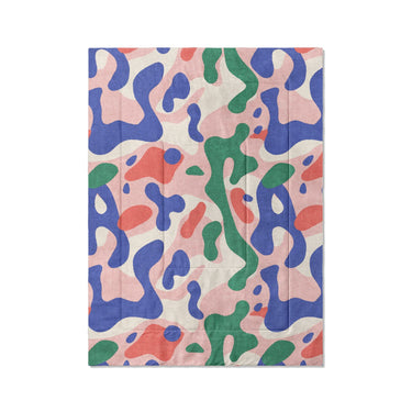 Concetta Pink Green & Blue in Twin XL (68" x 92") Size