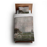 Stormy Narragansett Pier by Thomas Bircher in Twin XL (68" x 92") Size