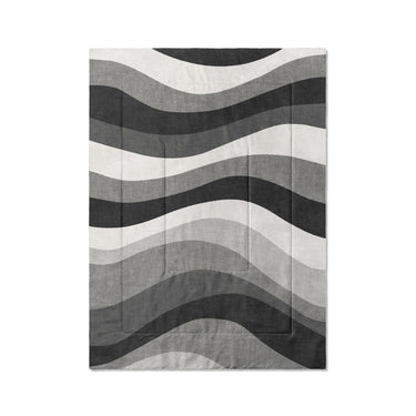 Sinuous Grey Monochrome in Twin XL (68" x 92") Size
