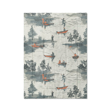 Gone Fishing in Twin XL (68" x 92") Size