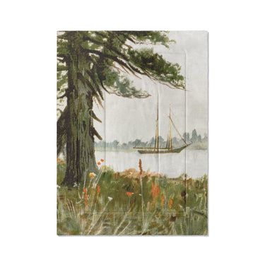 Old Hemlocks by Louis K Harlow in Twin XL (68" x 92") Size