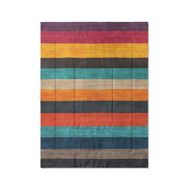 Brush Stripes Multicolor in Twin XL (68" x 92") Size