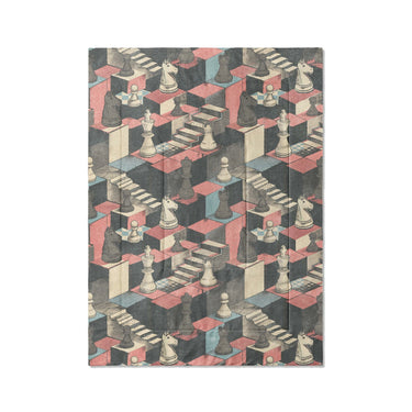 Harmon Surreal Check Blue & Pink in Twin XL (68" x 92") Size