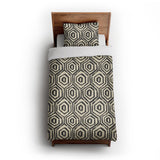 Torrance Black & Ivory in Twin XL (68" x 92") Size
