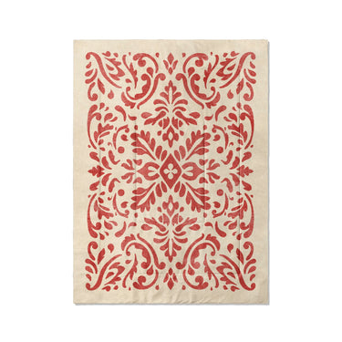 Floranna Ivory & Red in Twin XL (68" x 92") Size
