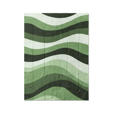 Sinuous Green Monochrome in Twin XL (68" x 92") Size