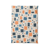 Geometric Confetti Blue & Orange in Twin XL (68" x 92") Size