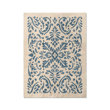 Floranna Ivory & Blue in Twin XL (68" x 92") Size