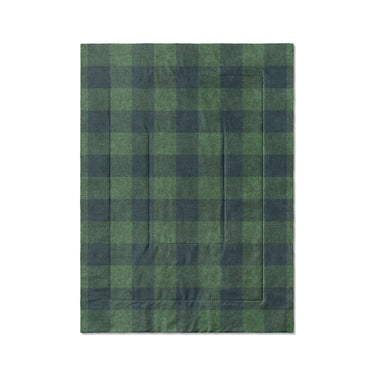 Buffalo Plaid Green Navy in Twin XL (68" x 92") Size