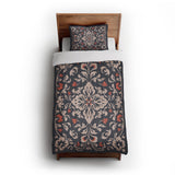 Annette Navy & Orange in Twin XL (68" x 92") Size
