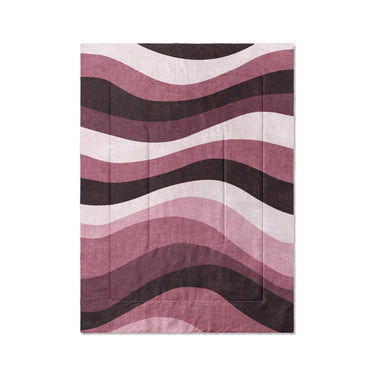 Sinuous Maroon Monochrome in Twin XL (68" x 92") Size
