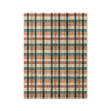 Brenton Plaid Taupe Teal in Twin XL (68" x 92") Size