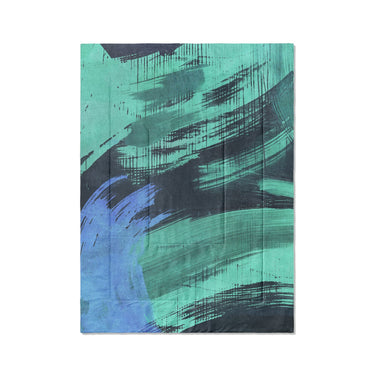 Tethys Navy & Seafoam in Twin XL (68" x 92") Size
