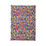 Pixel Mosaic Multicolor Vibrant in Twin XL (68" x 92") Size