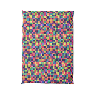 Pixel Mosaic Multicolor Vibrant in Twin XL (68" x 92") Size