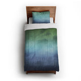 Micah Watercolor Blue & Green in Twin XL (68" x 92") Size