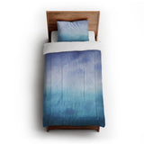 Micah Watercolor Blue & Teal in Twin XL (68" x 92") Size