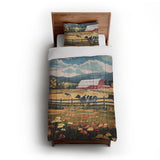 Vermont Spring Farmlife in Twin XL (68" x 92") Size
