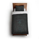 Solar System Charcoal & Teal in Twin XL (68" x 92") Size
