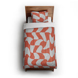 Twyla Checkered Coral in Twin XL (68" x 92") Size