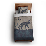Desert Coyote Midnight & Dusty Blue in Twin XL (68" x 92") Size
