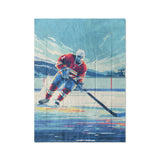 8 Bit Pond Hockey in Twin XL (68" x 92") Size