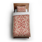 Floranna Ivory & Red in Twin XL (68" x 92") Size