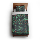 Acid Burn Teal & Orange in Twin XL (68" x 92") Size