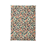 Pixel Mosaic Multicolor Earthtone in Twin XL (68" x 92") Size