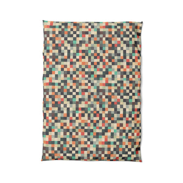 Pixel Mosaic Multicolor Earthtone in Twin XL (68" x 92") Size