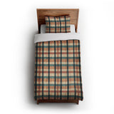 Brenton Plaid Taupe Teal in Twin XL (68" x 92") Size
