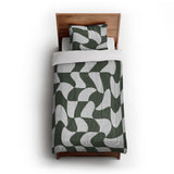 Twyla Checkered Army Green in Twin XL (68" x 92") Size