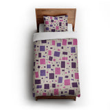 Geometric Confetti Purple & Pink in Twin XL (68" x 92") Size