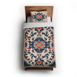 Wilhemina Navy & Red in Twin XL (68" x 92") Size